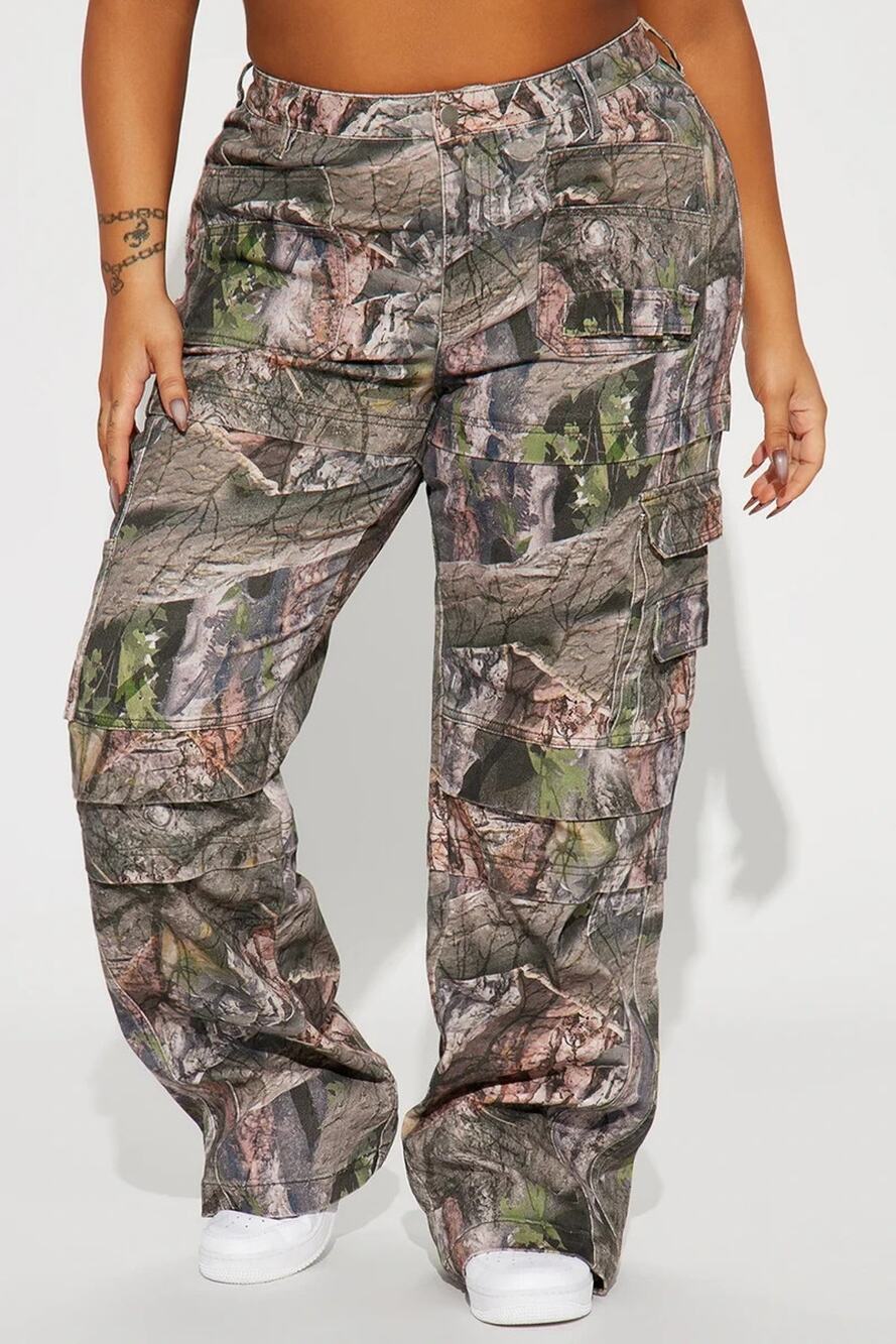 Fashion Nova Bree Camo Stretch Cargo Jean Plus Size 16
